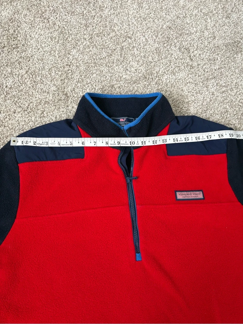 Vineyard Vines Costal Men's 1/4 Zip Pullover Jacket Nautical‎ Size Large